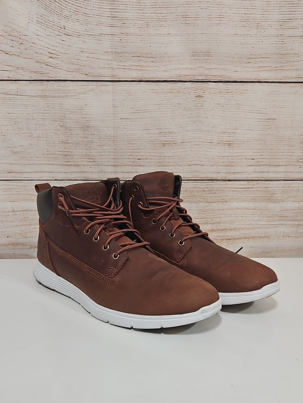 Timberland SensorFlex Comfort System Men's Brown Leather High-Top Sneakers 12
